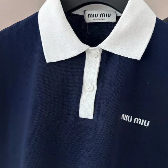 Miu Miu Women's Short-Sleeve Polo Shir - Picture 5 of 6